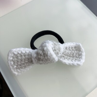 Crochet Ribbon Hair Elastic, ribbon hair ties bachelorette party gift bridesmaid hair tie - image3